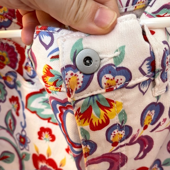 Anthropologie Women's 28 Floral Mid-rise Skinny Pants Pilcro & the Letterpress - Picture 8 of 9